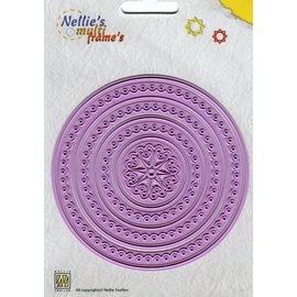 Nellie Snellen Ponsen en embossing sjabloon: Multi kader rond