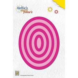 Nellie Snellen Troquelado y estampado en relieve plantilla: Multi Frame, oval