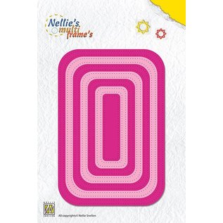 Nellie Snellen Punching and embossing template: Multi frame, rectangle