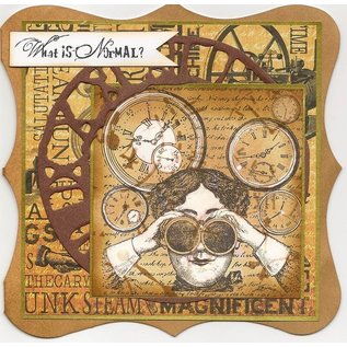 Docrafts / Papermania / Urban sello de goma, tema: Cronología