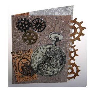 Docrafts / Papermania / Urban sello de goma, tema: Cronología