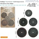 Embellishments / Verzierungen 5 Antieke klokken, verschillende grootte - terug in voorraad!