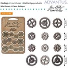 Embellishments / Verzierungen Mini Zahnräderchen, 12 pezzi, di antiquariato - unico disponibile!