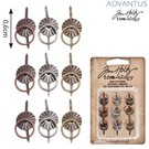 Embellishments / Verzierungen 9 Mini metals Handles, Antique