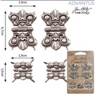 Embellishments / Verzierungen 4 metals hinges, antique