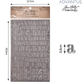 Embellishments / Verzierungen Advantus Tim Holtz flittig sticker breve