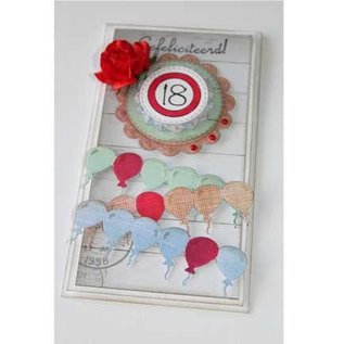 Joy!Crafts / Jeanine´s Art, Hobby Solutions Dies /  Punching and embossing stencil border with balloons