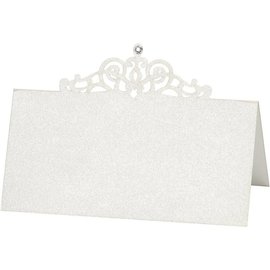 KARTEN und Zubehör / Cards tarjetas del lugar, tamaño de 10,7x5,4 cm, crema, 10 piezas