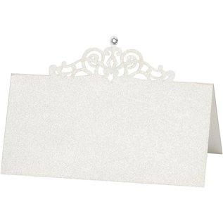 KARTEN und Zubehör / Cards Place cards, size 10,7x5,4 cm, cream, 10 pieces