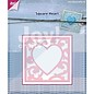 Joy!Crafts / Jeanine´s Art, Hobby Solutions Dies /  Ponsen en embossing stencil: vierkant met hart