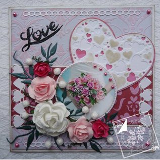 Joy!Crafts / Jeanine´s Art, Hobby Solutions Dies /  Bokse og preging maler: Hjerte med små hjerter