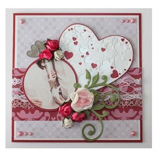 Joy!Crafts / Jeanine´s Art, Hobby Solutions Dies /  Bokse og preging maler: Hjerte med små hjerter