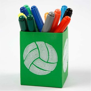 Kinder Bastelsets / Kids Craft Kits Stempel laget av skumgummi: Sport, totalt 12 design