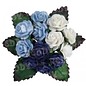 Embellishments / Verzierungen Mini-florets, h'blau, d'blue, white