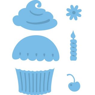 Marianne Design Stamping and Embossing stencil, Cupcake