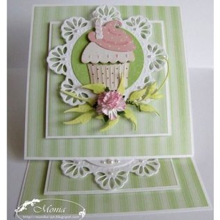 Marianne Design Stamping and Embossing stencil, Cupcake