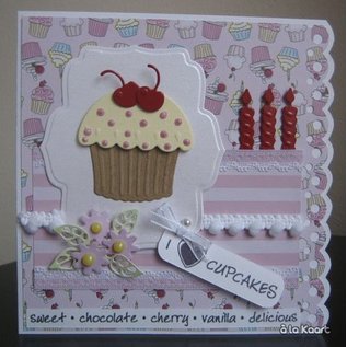 Marianne Design Stamping and Embossing stencil, Cupcake