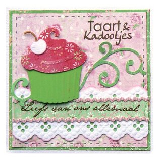 Marianne Design Estampage et Pochoir gaufrage, Cupcake