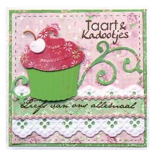 Marianne Design Stamping and Embossing stencil, Cupcake