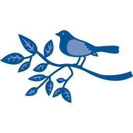 Marianne Design Stamping and Embossing stencil, bird on a branch