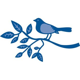 Marianne Design Stamping and Embossing stencil, bird on a branch