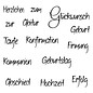 Stempel / Stamp: Transparent Transparent stamps: text for different occasions