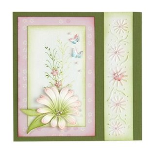 Leane Creatief - Lea'bilities und By Lene Stamping and Embossing stencil, the multi-flower 9 Chrysant