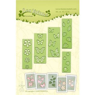 Leane Creatief - Lea'bilities und By Lene Stansing og preging sjablong, blomster og sommerfugler