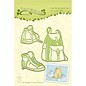 Leane Creatief - Lea'bilities und By Lene Stamping and Embossing stencil, backpack and hiking boots