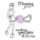 Prima Marketing und Petaloo Rubber stamps set, Doll Stamp Kit Lots Of Love