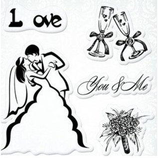 Stempel / Stamp: Transparent Transparent stamps set, Wedding "You & Me"