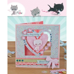 Docrafts / Papermania / Urban , Card Set 12 Designer Cartes et enveloppes Petit Meow