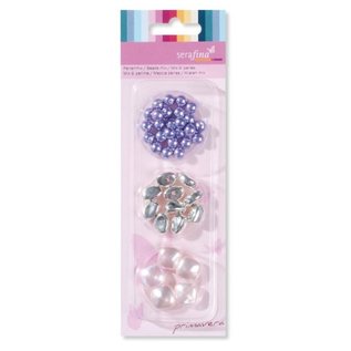 Schmuck Gestalten / Jewellery art Mezcle perlas, púrpura-rosa