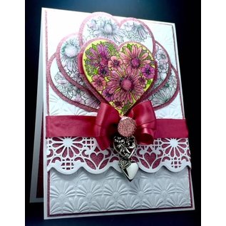 CREATIVE EXPRESSIONS und COUTURE CREATIONS Gummi Stempel, Heart of Blossoms