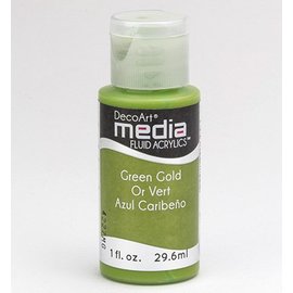 DecoArt media Fluid acrylics, Green Gold