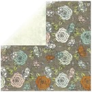 Designer Papier Scrapbooking: 30,5 x 30,5 cm Papier 1 sheet Rosen Designer Paper