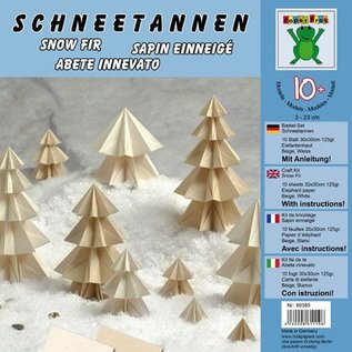 Bilder, 3D Bilder und ausgestanzte Teile usw... Bastelset: le sapin de la neige 10 feuilles 30x30cm 125g / m² Elefantenhaut