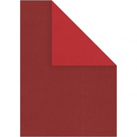 Karten und Scrapbooking Papier, Papier blöcke 10 Bogen Strukturkarton, A4 21x30 cm, rot, Extra KLASSE