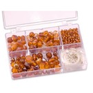 Schmuck Gestalten / Jewellery art Schmuckbox glass beads assortment orange