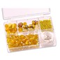 Schmuck Gestalten / Jewellery art Schmuckbox glass beads assortment yellow