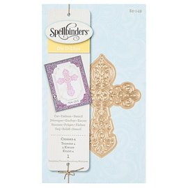 Spellbinders und Rayher Estampage et Pochoir gaufrage, Spellbinders, Croix-