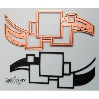 Spellbinders und Rayher Stampaggio e goffratura stencil, Spellbinders, confine con piazze