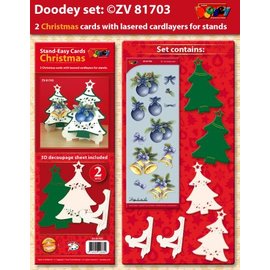 Exclusives Bastelset for 2 Christmas cards + card holder