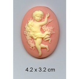 Embellishments / Verzierungen 1 cameo acrylic with Angels