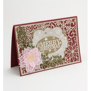 CREATIVE EXPRESSIONS und COUTURE CREATIONS Cutting and embossing stencils, Christmas motifs: decorative frame with snowflakes