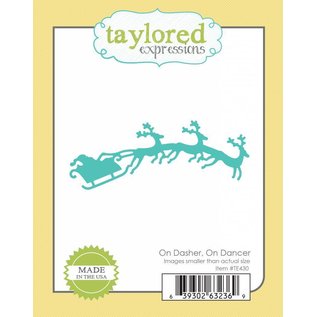 Taylored Expressions Corte y estampado en relieve plantillas, trineo con renos 3