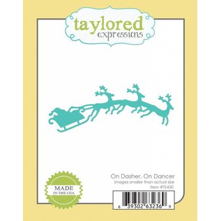 Taylored Expressions Cutting and embossing stencils, sleigh with reindeer 3