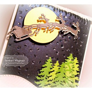 Taylored Expressions Cutting and embossing stencils, sleigh with reindeer 3