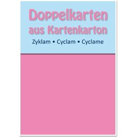 KARTEN und Zubehör / Cards 5 cartes doubles A6, zyklam, 250 g / m²