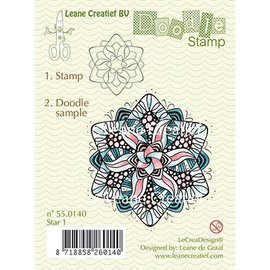 Leane Creatief - Lea'bilities und By Lene Transparante stempels, Star Doodle